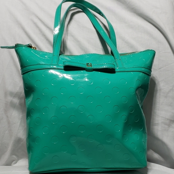 kate spade Handbags - Turquoise kate spade vinyl tote bag flawed